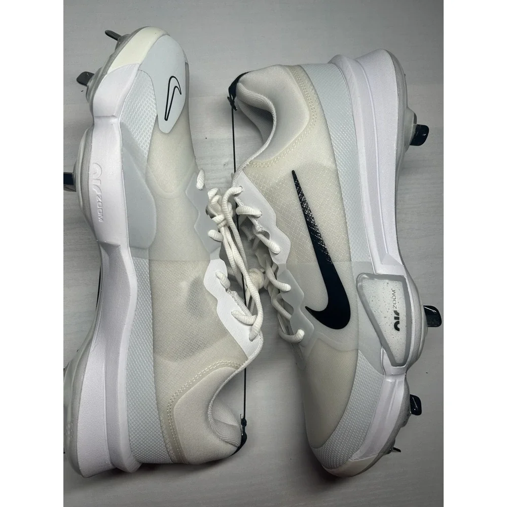Nike Force Zoom Trout 9 White Black Baseball Men - Sz 13 - FB2907 100-New/No Lid